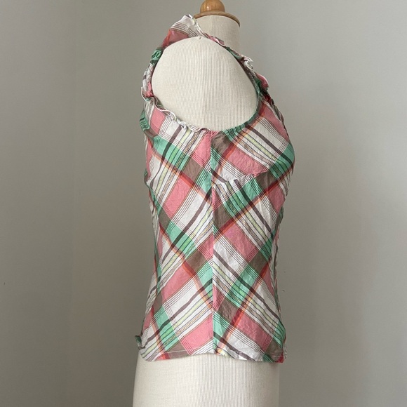 Plaid Ruffle Blouse - Picture 4 of 10